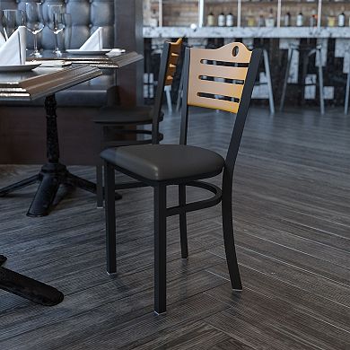 Flash Furniture Slat Back Metal Restaurant Chair