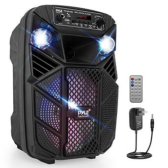 Pyle 8" 300W Portable Bluetooth PA Speaker System with LED Lights