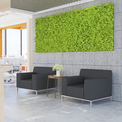 Flash Furniture LeatherSoft Chair w/Line Stitching &Integrated Stainless Steel Frame