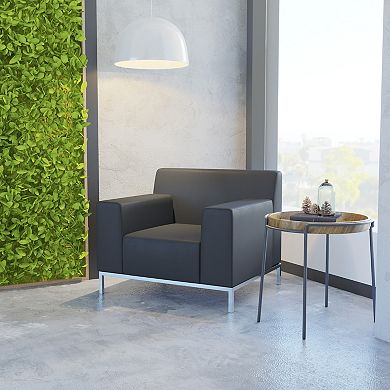 Flash Furniture LeatherSoft Chair w/Line Stitching &Integrated Stainless Steel Frame