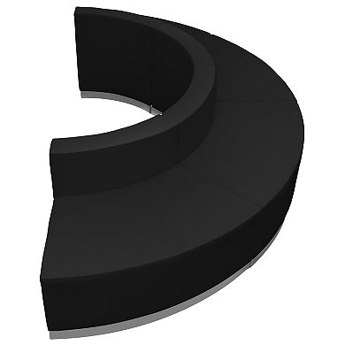 Flash Furniture 4 PC LeatherSoft Modular Reception Configuration w/Taut Back &Seat