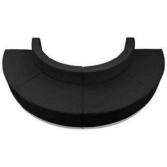 Flash Furniture 4 pc LeatherSoft Modular Reception Configuration w/Taut Back &Seat