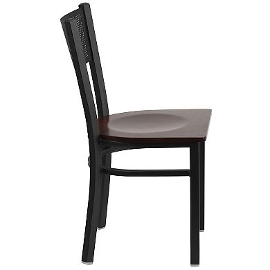 Flash Furniture Grid Back Metal Restaurant Chair
