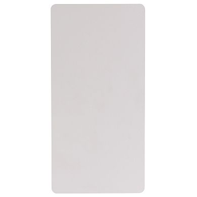 Flash Furniture 24"W x 48"D White Plastic Folding Indoor-Outdoor Training Table