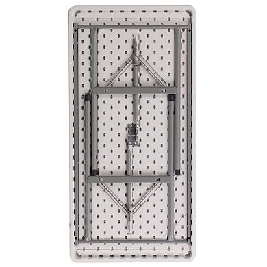 Flash Furniture 24"W x 48"D White Plastic Folding Indoor-Outdoor Training Table