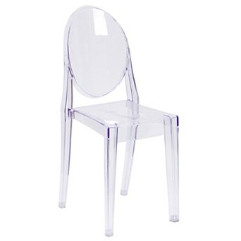Flash Furniture Transparent Stacking Side Chair - Armless Side Chair - Resin Stack Chair