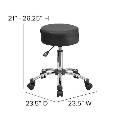 Flash Furniture Backless Adjustable Multi-Purpose Ergonomic Stool With Chrome Base