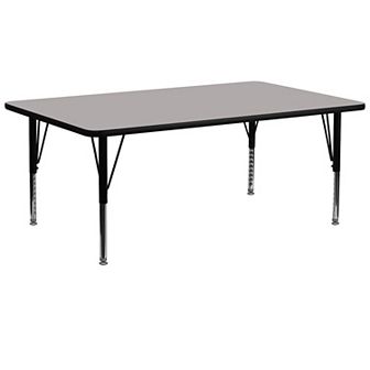 Flash Furniture 30''W x 72''L Rectangular HP Laminate Activity Table - Adjustable Short Legs