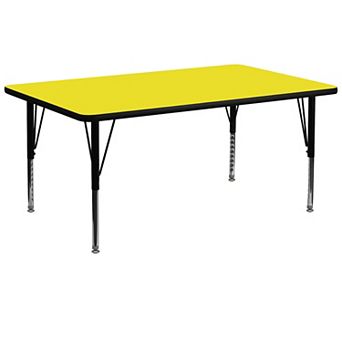 Flash Furniture 30''W x 72''L Rectangular HP Laminate Activity Table - Adjustable Short Legs