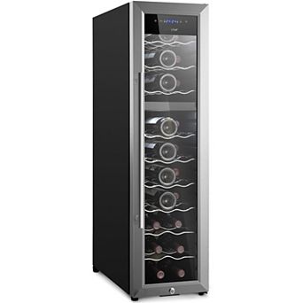 NutriChef PKCWCDS278 27 Bottle Fridge Dual Zone