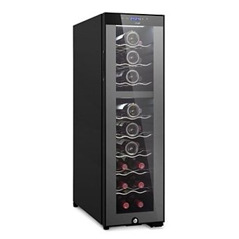 NutriChef PKCWCDS245 24 Bottle Fridge Dual Zone