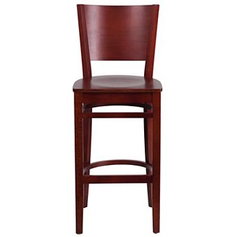Flash Furniture Solid Back Wooden Restaurant Barstool