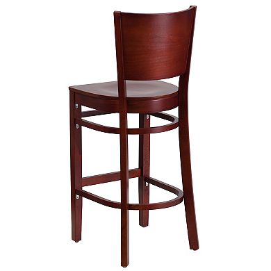 Flash Furniture Solid Back Wooden Restaurant Barstool