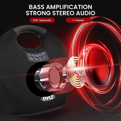 Pyle Wireless Portable Bluetooth Speaker, with