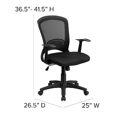 Flash Furniture Mid-Back Designer Mesh Swivel Task Office Chair with Arms
