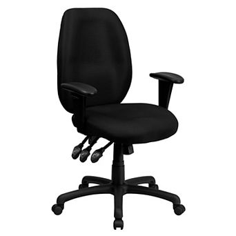 Flash Furniture High Back Fabric Multifunction Ergonomic Executive Swivel Office Chair with Arms