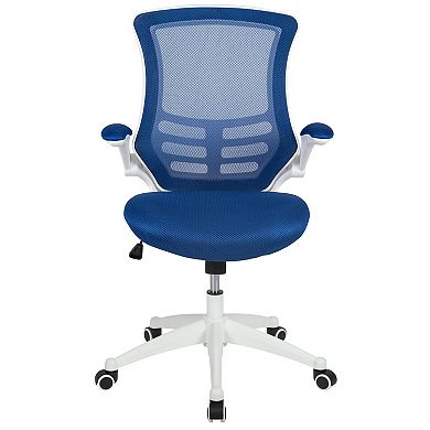 Flash Furniture Mid-Back Mesh Swivel Ergonomic Task Office Chair with Flip-Up Arms