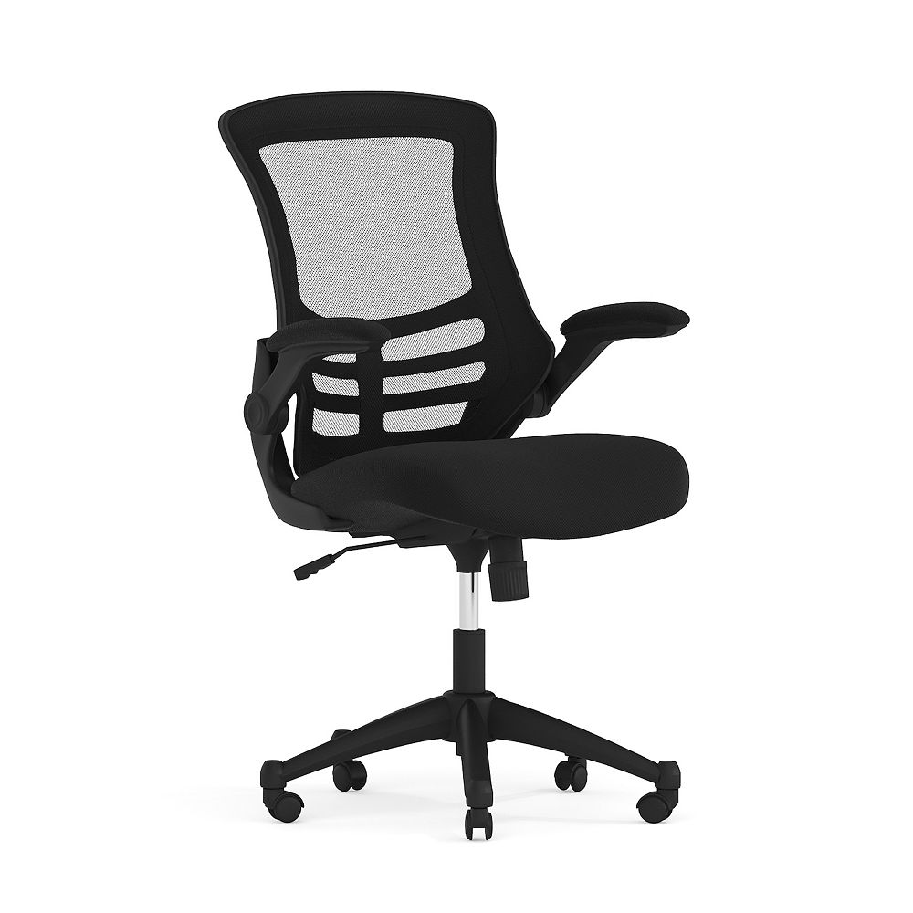 Flash Furniture Mid-Back Mesh Swivel Ergonomic Task Office Chair with Flip-Up Arms