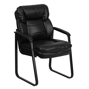 Flash Furniture Executive Side Reception Chair with Lumbar Support and Sled Base
