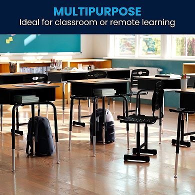 Flash Furniture Adjustable Height Student Chair with Pedestal Frame