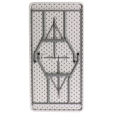 Flash Furniture 30"W x 60"D White Plastic Folding Indoor-Outdoor Training Table