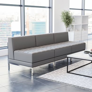 Flash Furniture 3 Piece LeatherSoft Modular Lounge Set with Taut Back and Seat