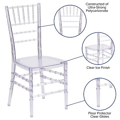 Flash Furniture Crystal Stacking Chiavari Chair - Event Seating - Stack Chairs