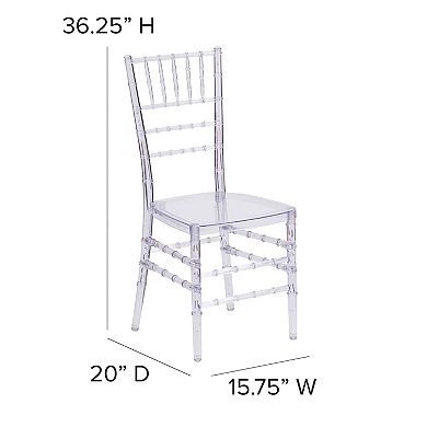 Flash Furniture Crystal Stacking Chiavari Chair - Event Seating - Stack Chairs