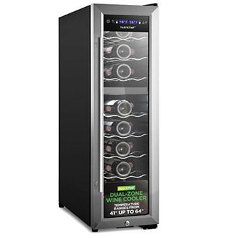 NutriChef PKCWCDS248 24 Bottle Fridge Dual Zone