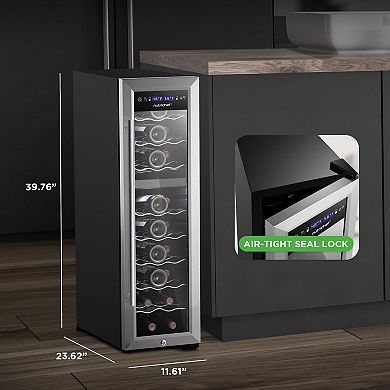 NutriChef PKCWCDS248 24 Bottle Fridge Dual Zone