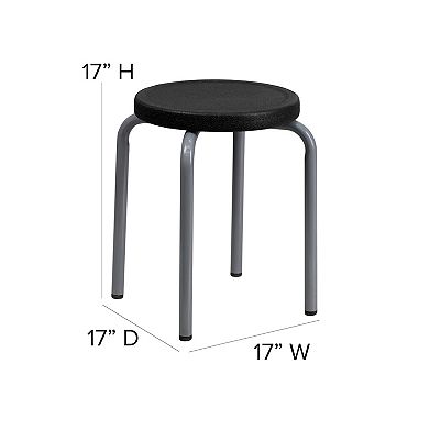 Flash Furniture Stackable Stool with Powder Coated Frame
