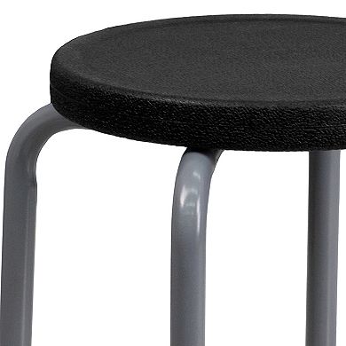 Flash Furniture Stackable Stool with Powder Coated Frame