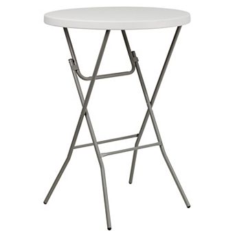 Flash Furniture 2.63-Foot Round Plastic Bar Height Folding Event Table