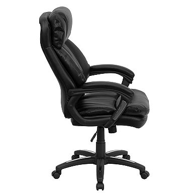 Flash Furniture High Back LeatherSoft Ergonomic Chair w/Plush Headrest, Extensive Padding