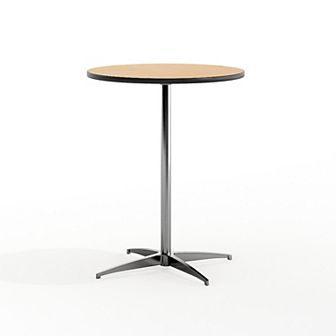 Flash Furniture 24" Round Wood Cocktail Table with 30" and 42" Columns