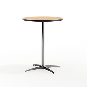 Flash Furniture 24" Round Wood Cocktail Table with 30" and 42" Columns