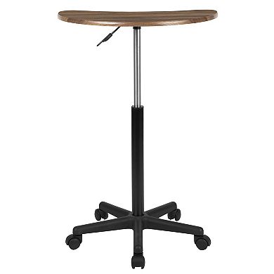 Flash Furniture Sit to Stand Mobile Laptop Computer Desk - Portable Rolling Standing Desk