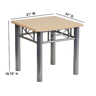 Flash Furniture Laminate End Table with Steel Frame