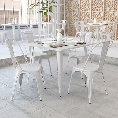 Flash Furniture 35.5'' Square Metal Indoor-Outdoor Table