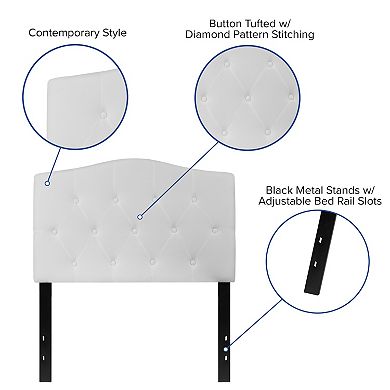 Flash Furniture Arched Button Tufted Upholstered Headboard