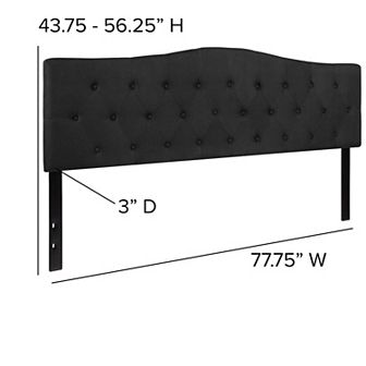Flash Furniture Arched Button Tufted Upholstered Headboard