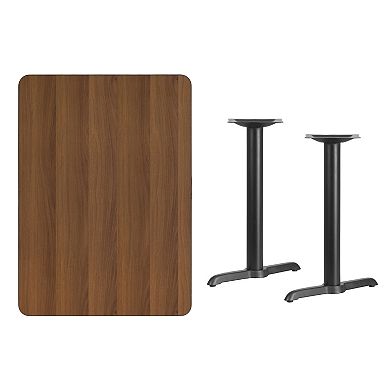 Flash Furniture 30'' x 42'' Rectangular Laminate Table Top with 5'' x 22'' Table Height Bases