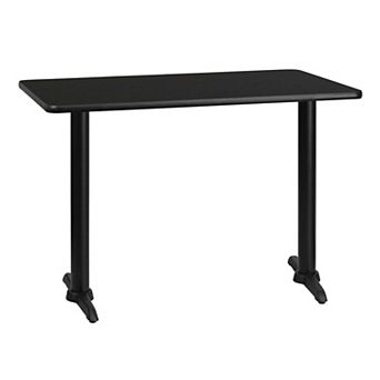 Flash Furniture 30'' x 42'' Rectangular Laminate Table Top with 5'' x 22'' Table Height Bases