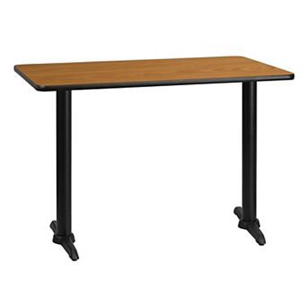 Flash Furniture 30'' x 42'' Rectangular Laminate Table Top with 5'' x 22'' Table Height Bases