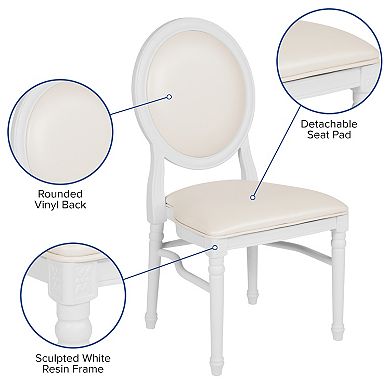 Flash Furniture 900 lb. Capacity King Louis Dining Side Chair