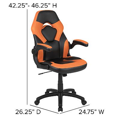 Flash Furniture High Back Racing Style Ergonomic Gaming Chair with Flip-Up Arms