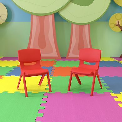 Flash Furniture 2 Pack Plastic Stackable School Chair with 10.5" Seat Height - Preschool Chair