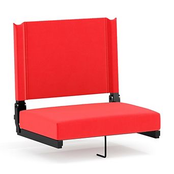 Flash Furniture 500 lb. Rated Lightweight Stadium Chair-Handle-Padded Seat