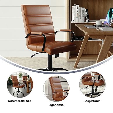 Flash Furniture Mid-Back Executive Swivel Office Chair with Metal Frame/Arms