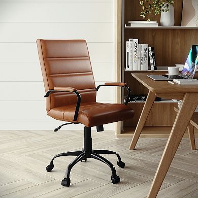 Flash Furniture Mid-Back Executive Swivel Office Chair with Metal Frame/Arms
